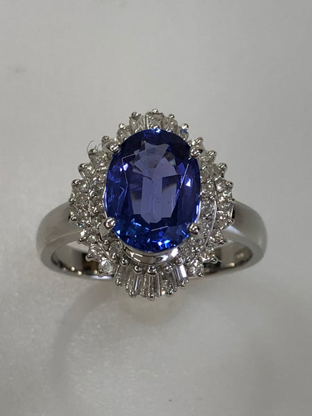 Pt900　1.14ct 0.33ct タンザナイト　ダイヤモンド　リングアクセサリー