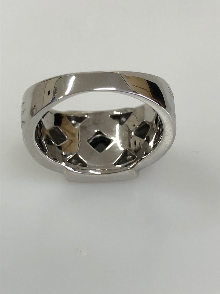 ブラック ホワイト サファイア K18WG 1.50ct リング 指輪 ダイヤ