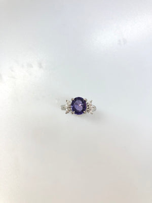 PT900 サファイヤ リング GIA SRILANKA VIOLET CHANGING TO PURPIE NO HEAT